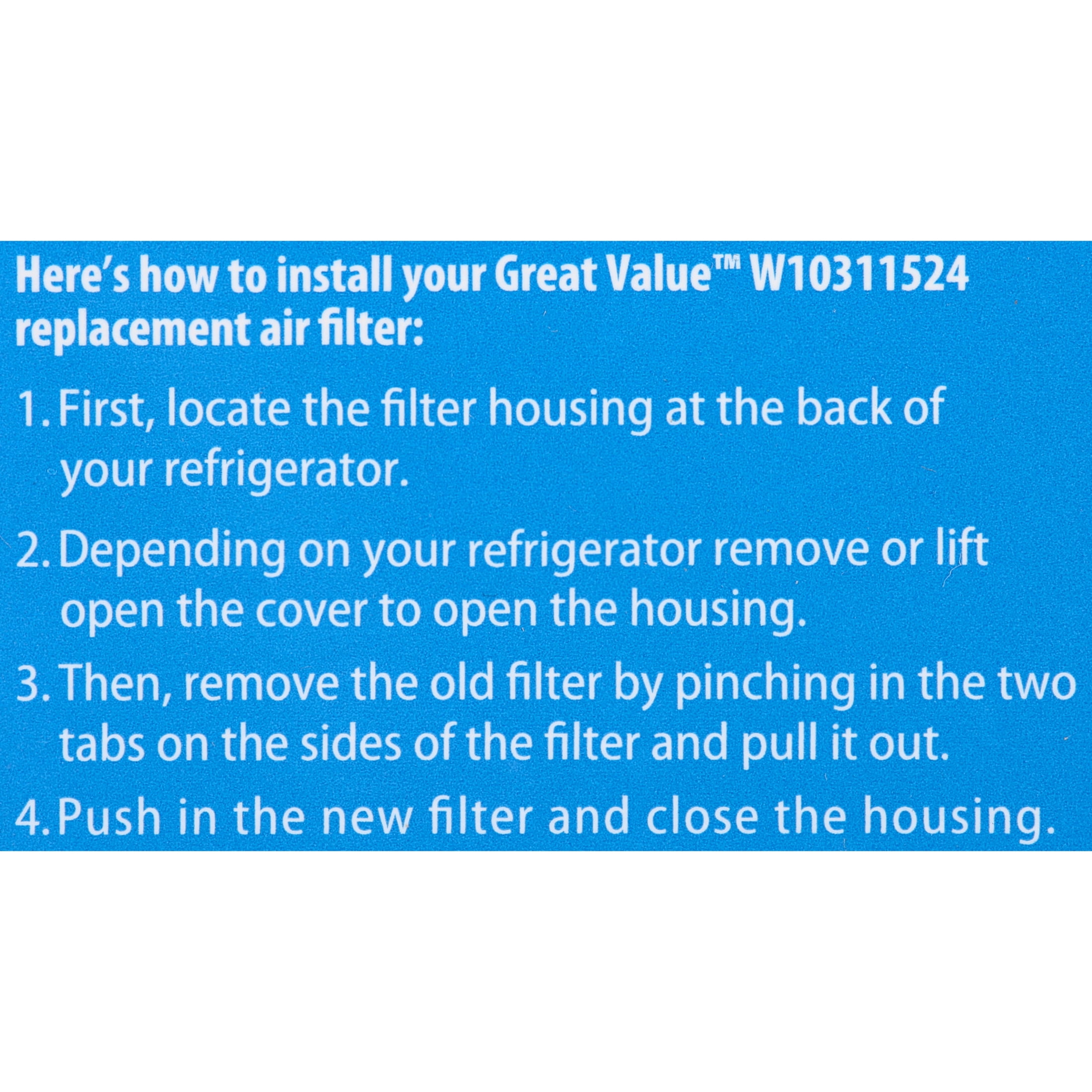 Great Value W10311524 Air Filter 2 Pack