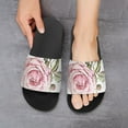 thumbnail image 6 of GZHJMY Stylish Slides for Women Men, Pink Roses Soft Flexible Slip-on Sandals Slippers, 6 of 7