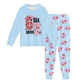thumbnail image 4 of Tiweut Boy and Girl Outfits Pajama 67 Printed 2 Piece Tops and Pants Nightwear Set, 4 of 4