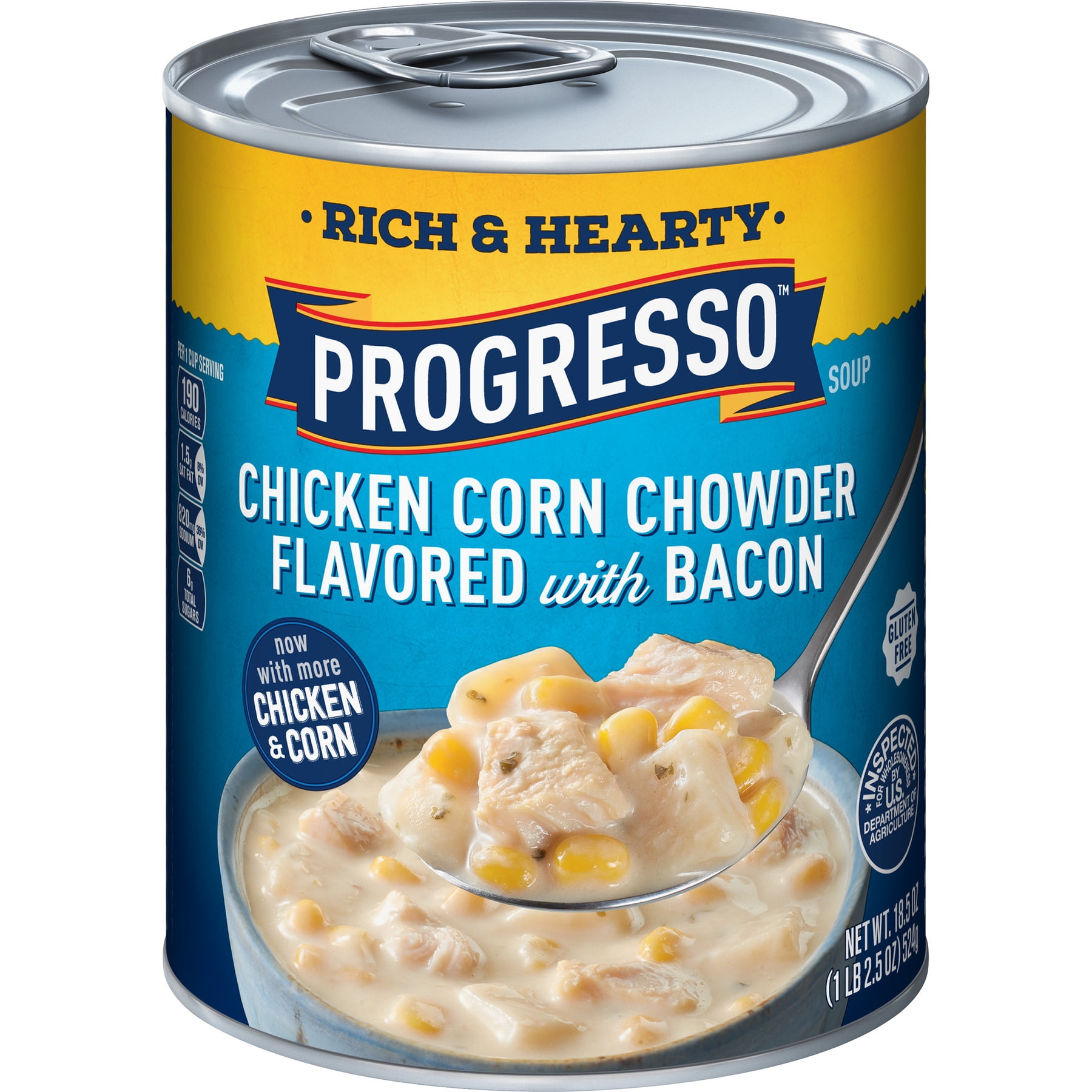 Progresso Rich and Hearty Chicken Corn Chowder, 18.5 oz - Walmart.com