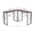 thumbnail image 4 of Escritorio de Oficina Plegable FurnitureR Conner en Forma de L Marron, 4 of 6