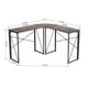 thumbnail image 4 of Escritorio de Oficina Plegable FurnitureR Conner en Forma de L Marron, 4 of 6