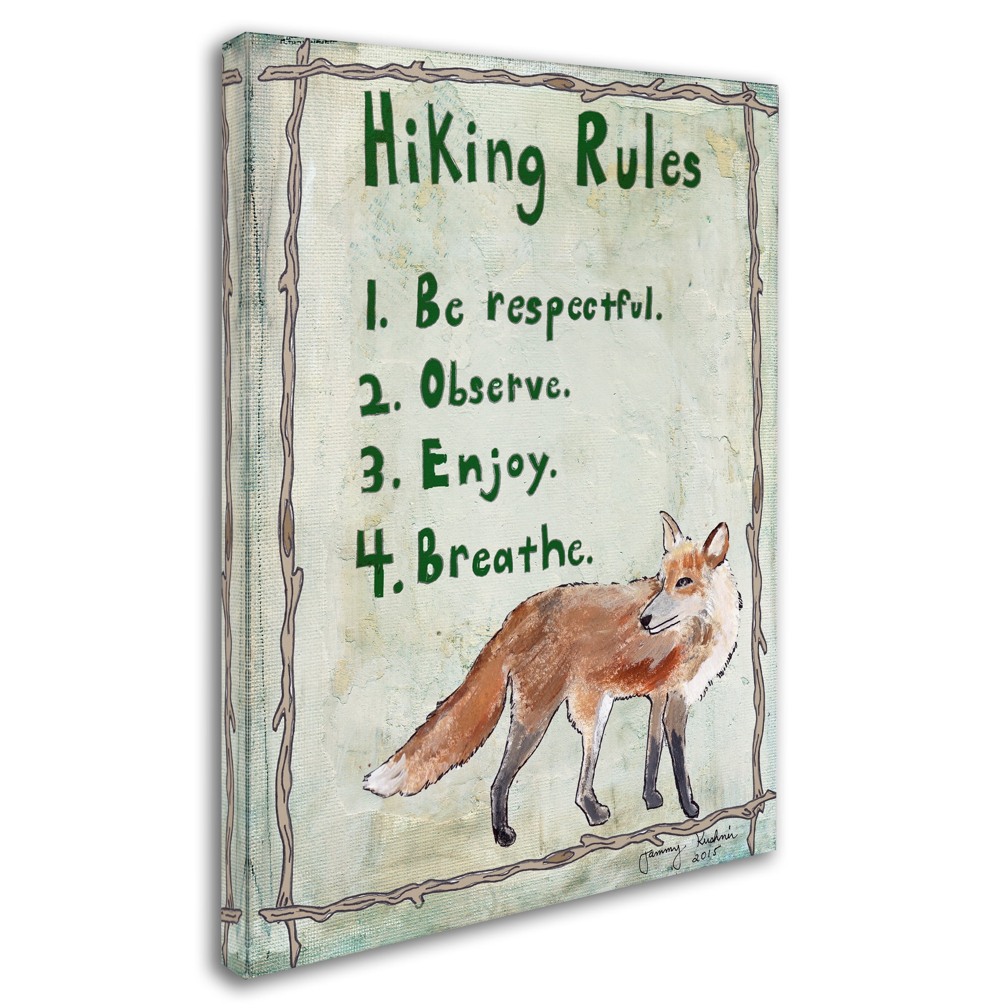 Trademark Fine Art 'Hiking Rules' Canvas Art by Tammy Kushnir