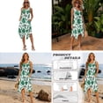 thumbnail image 5 of Xixirimido Green Tropical Leaf Print Matching Couple Outfits Men’s Button-down Hawaiian Shirt Women Sleeveless Midi Dress with Pocket Couples Matched Summer Outfits for Beach Vacation, 4XL, 5 of 7