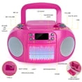 thumbnail image 2 of Reproductor de CD Boombox HPlay GC09 para niños con carga superior Bluetooth, rosa, 2 of 6