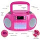 thumbnail image 2 of Reproductor de CD Boombox HPlay GC09 para niños con carga superior Bluetooth, rosa, 2 of 6
