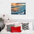 thumbnail image 5 of Orinice Sunset Waves Fine Art  Print Wall Painting for Classroom Kitchen Office Farmhouse Bathroom Room Decor Pictures Wall Art Painting Ready to Hang Canvas Living Room Bedroom Home Office Wall Decor, 5 of 6