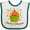 White and Green, variant on Inktastic Happy Halloween- Cute Pumpkin Cupcake Boys or Girls Baby Bib
