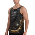 thumbnail image 2 of KLL Gothic Raven Portrait Print Men's Muscle Gym Workout Stringer Tank Tops Bodybuilding Fitness T-Shirts Tank Tops Men-Medium, 2 of 7