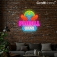 thumbnail image 2 of Craftnamesign Pinball Neon Light for Game Room Decor, Man Cave Decor, Pinball Lover Gift, 2 of 5
