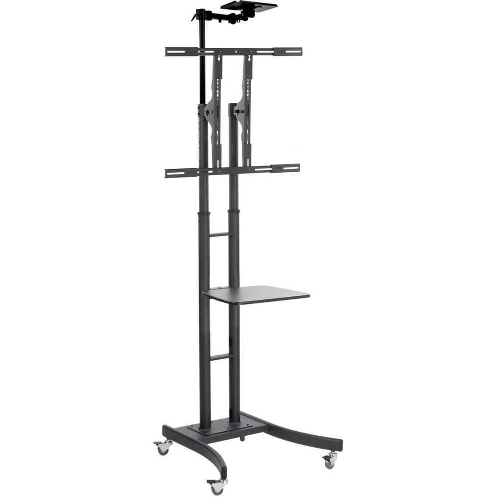 Heavy Duty TV Stand, Mounts 32" to 84" HDTV, Portable with Wheels