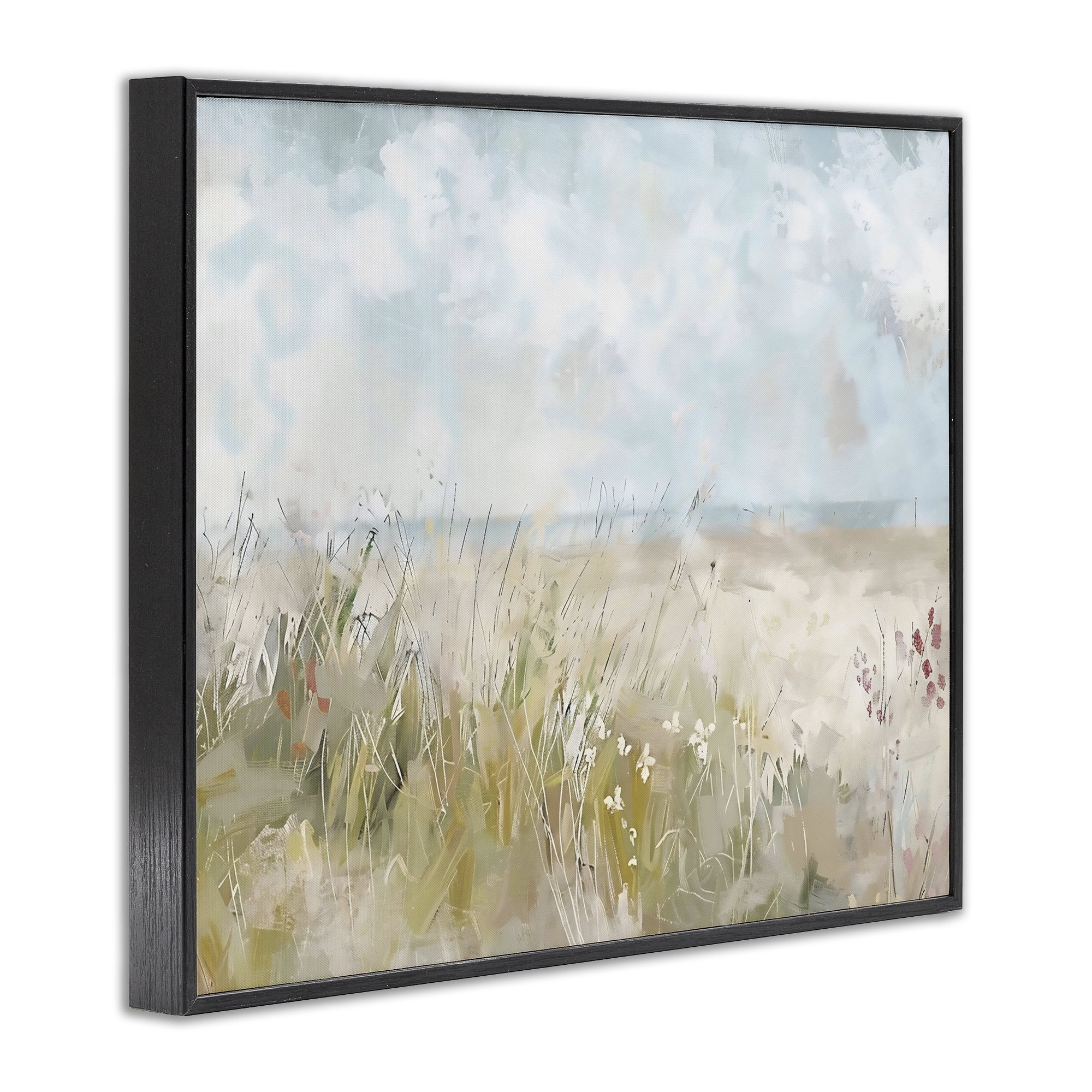 Stupell Industries Flowers By The Ocean Black Framed Giclee Art, design by Creative Studio