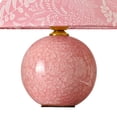 thumbnail image 3 of Deyidn Pink Crackle Glaze Ceramic Table Lamp with Linen Shade, 11.81", Farmhouse Style Decorative Lighting, 3 of 14