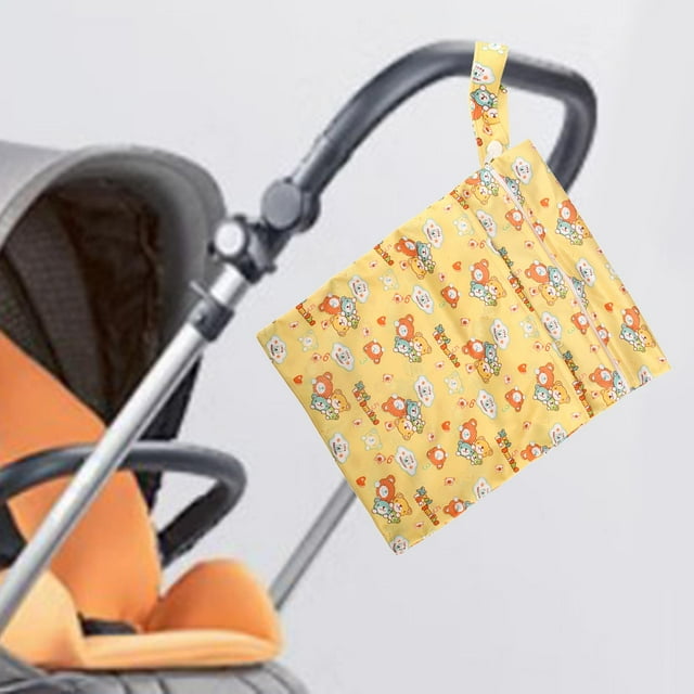Bolsa de Pañales Baoblaze Organizador de cochecito Resistente Al Agua Amarillo