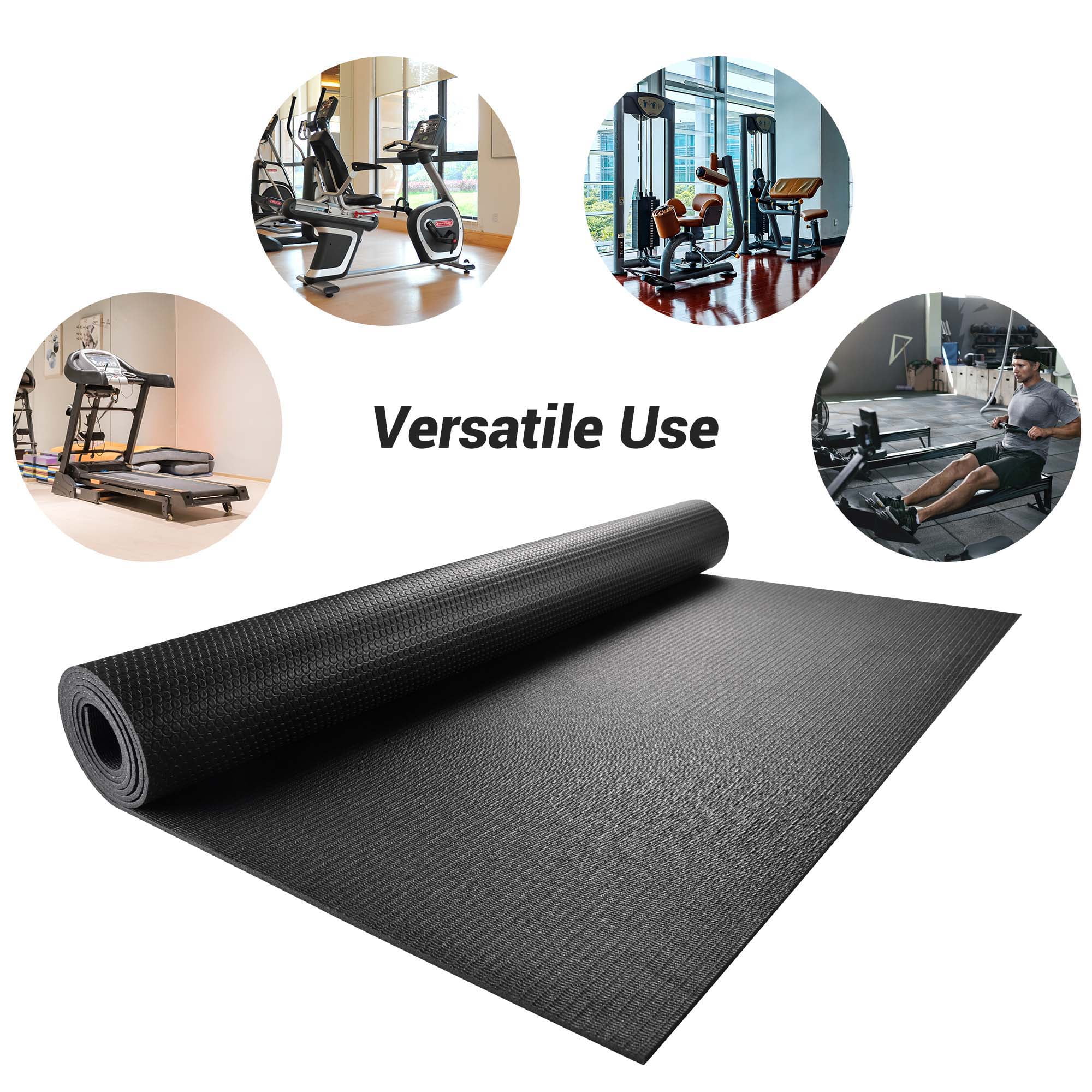 Yescom Large Exercise Mat 6'x4'x6mm Non Slip Workout Mat for Pilates  Stretching Cardio Home Gym Flooring Shoes Friendly