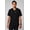 Black, variant on Men's Helix Scrub Top, 1-Pocket - MotionTech Fabric, Wrinkle-Resist, Chest Pocket, Regular Fit, Short Sleeve (Sizes Vary)