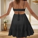 thumbnail image 2 of Vestido de playa con cuello en V y estampado floral para mujer 2025 - Tirantes finos con lazo en la parte delantera - Vestido boho informal de verano - Tejido de gasa, 2 of 6