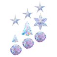 thumbnail image 3 of CNKOO 9Pcs Honeycomb Balls Hanging Decor Five-pointed Star Xmas Tree Snowflake Pendants, 3 of 3