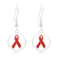 thumbnail image 4 of Stylish Ribbon Stud Earrings for Cancer Awareness - Elegant Accessories for Women, 4 of 6
