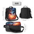 thumbnail image 2 of Zufioo Red And Blue Fire Cloud Dragon Insulated Lunch Bag,600D Polyester Oxford Fabric, Leakproof & Reusable Lunch Tote, Adjustable Shoulder Strap,Food Freshness Keeper with Utensils, 2 of 7