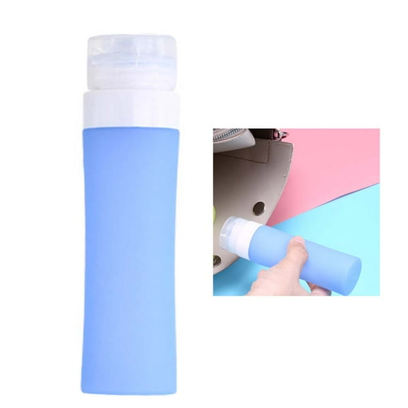 Raindrops Silicone Dispensing Bottles Body Wash Storage 1Pack Blue