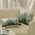 thumbnail image 4 of Sage Green Pillow Covers 20x20 Inch 2 Pcs Watercolor Christmas Tree Decor Throw Pillows Natural Forest Spring Summer Outdoor Farmhouse Decoration Pillowcase Linen Cushion Cover for Couch Sofa, 4 of 6