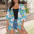 thumbnail image 5 of Women's Casual Fashion Print Lightweight And Comfortable Beach Vacation Chiffon Cardigan Sun Cardigan Open Lightweight Cardigan Womens Knit Cardigan Sweaters Floral Cardigan for Women Long Cardigans, 5 of 6