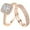 Rose Gold, variant on Riforla 3pcs Diamond Rings Set Womens Zircon Stacking Rings Promise Ring Fashion Wedding Rings Bridal Rings Womens Jewelry Gold 7