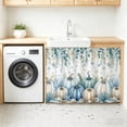 thumbnail image 2 of Coastal Fall Pumpkins Oven Skirt Curtain for Kitchen Decor 28"x35", Nautical Blue Green Eucalyptus Leaves Self Adhesive Stove Curtains Skirt Cabinet Curtains for Bathroom Laundry Room, 2 of 8
