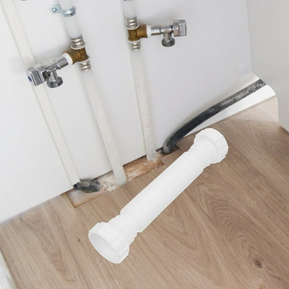 Raindrops Flexible Drain Pipe Kit for Kitchen Sink Plumbing PVC White Easy to Install Compact Design 1.5 inch