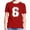 Red, variant on T Shirt,Boys Graphic Tee With Number Six Print Comfortable Short Sleeve Kids Top for Play School and Daily Activities,Shirt,11-12 Years