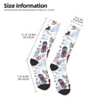 thumbnail image 2 of Fotbe London Landmark2 Calcetas Divertidas Estampadas para Hombre y Mujer, Calcetas de Algodón hasta la Rodilla para Caminar, Correr, Enfermería y Embarazo, 2 of 6
