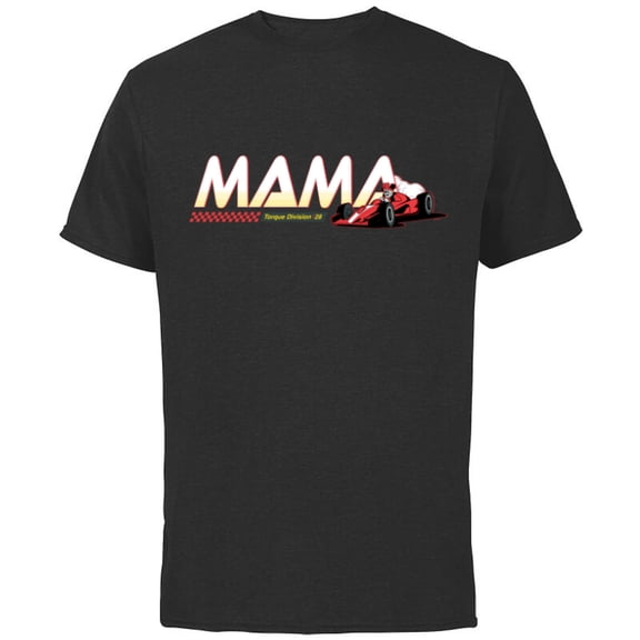 Disney Racing Mama Family Trip Race Car Vacation Matching - Short Sleeve Cotton T-Shirt for Adults - Customized-Black