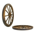 thumbnail image 4 of HGC Steel Rimmed Wooden Wagon Wheel Wall Decor - Set of 2, 4 of 11