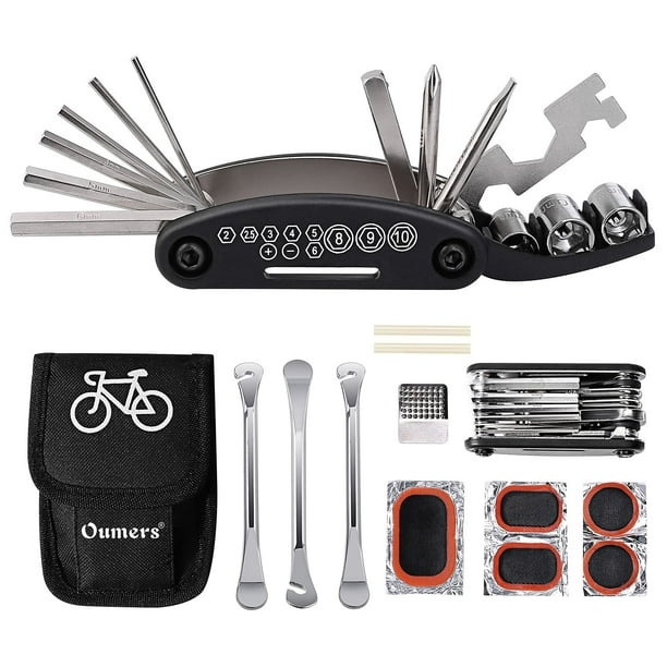 Oumers Bike Tool Kits, Multifunction 16in1 Bicycle Repair Tool Bag