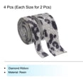 thumbnail image 3 of Unique Bargains 2 Roll 1 Yard 13.5/27mm Self Adhesive Crystal Rhinestone Ribbon for Crafts Project, Black,White, 3 of 5