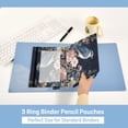 thumbnail image 4 of 2 Pack Flip Folders with Clear PVC Window Binder Pouches 3-Ring Binder Organizer for Office & Home Watercolor Vintage Blue Bird, 4 of 6