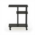 thumbnail image 3 of Maklaine Turn-N-Tube Wood U Shape Sofa Side Table with Casters in Espresso/Black, 3 of 6