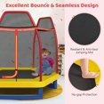 thumbnail image 6 of Costway 7 FT Kids Trampoline with Safety Enclosure Net Spring Pad & Jumping Mat for Kids Orange, 6 of 10