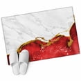 thumbnail image 2 of Red Gold Marble 2'x3' Washable Rug, Modern Abstract Marble Crack Texture Non-Slip Soft Doormat Area Rugs for Entrance Bathroom Bedsides, Front Doormat Carpet for Kitchen Bedroom, Entryway Floor Mat, 2 of 9