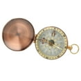 thumbnail image 3 of Boussole en Métal Rétro Vintage avec Couvercle Rabattable, Style Montre de Poche Portable, Légère pour Camping Randonnée Bateau, Poli Miroir, Adaptée pour Escalade, Voyage, 3 of 7
