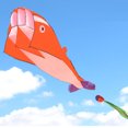 thumbnail image 3 of 85inch Orange Dolphin Frameless Soft Parafoil para Y Adultos Park Beach Play Sunnimix Kids Kite Toy, 3 of 8