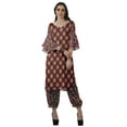 thumbnail image 2 of Moomaya Women's Printed Indian Ethnic Clothing Set-Printed Kurta w/ Pants, Designer Tunic Dress, 2 of 9