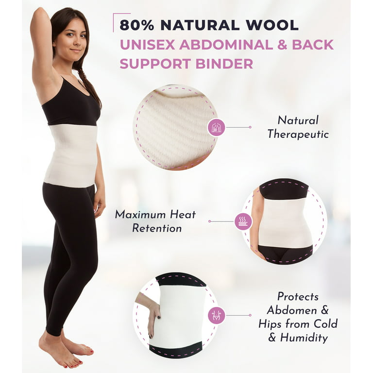 GABRIALLA Wool Abdominal Warming Support Binder (80% Wool), Medium