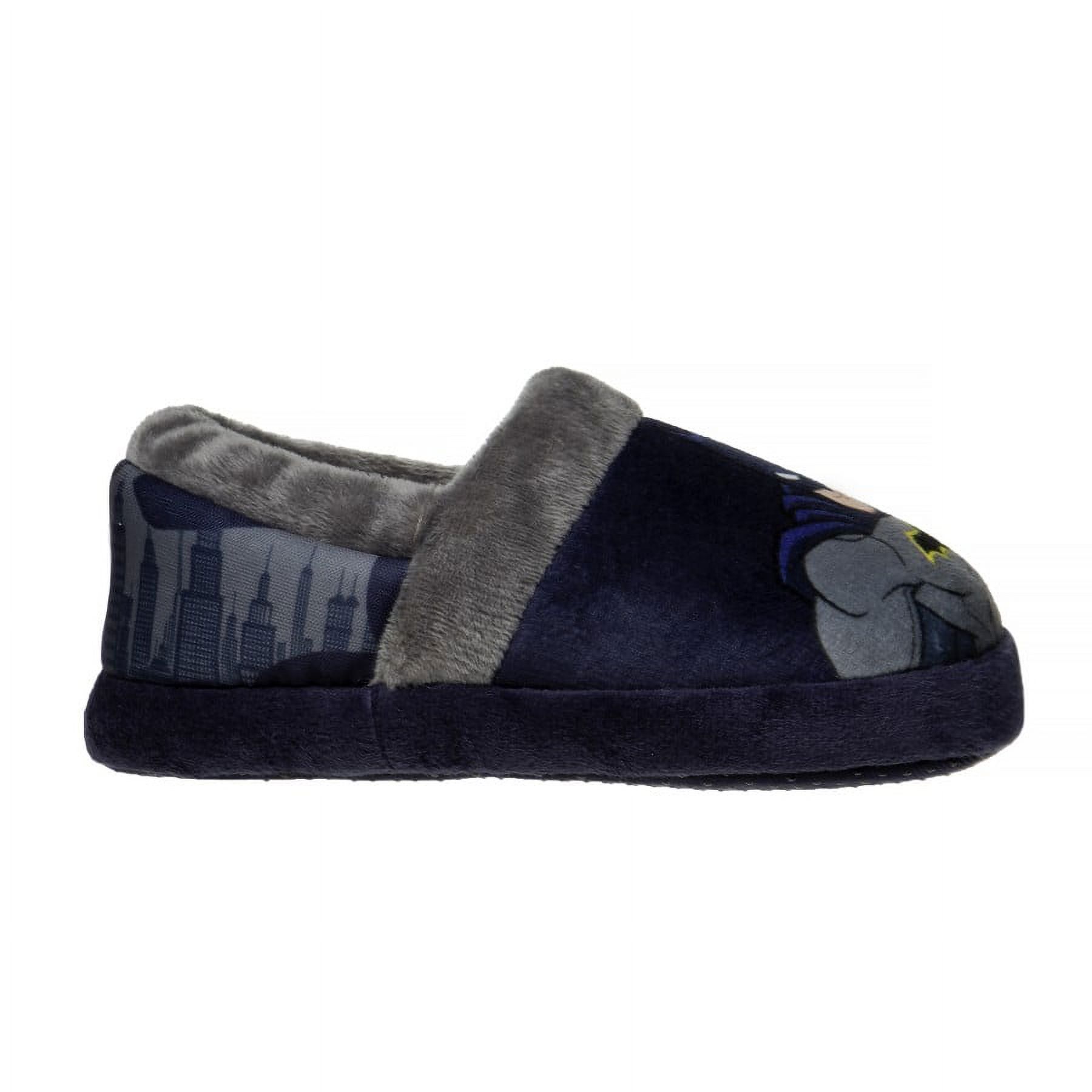 DC Comics Batman Toddler Boys Nylex Fabric House Slippers - Navy, 5-6