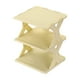 thumbnail image 2 of Organizador de zapatos apilables de plástico | Estantería de esquina de tamaño pequeño y desmontable lavable para entrada o baño | Fácil de instalar | 1 Pc | Beige | 27x26x16,5 cm, 2 of 6