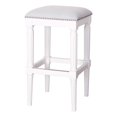 thumbnail image 1 of Banqueta de Bar New Ridge 79 cm Altura Blanca Tapizada Estilo Campestre, 1 of 5