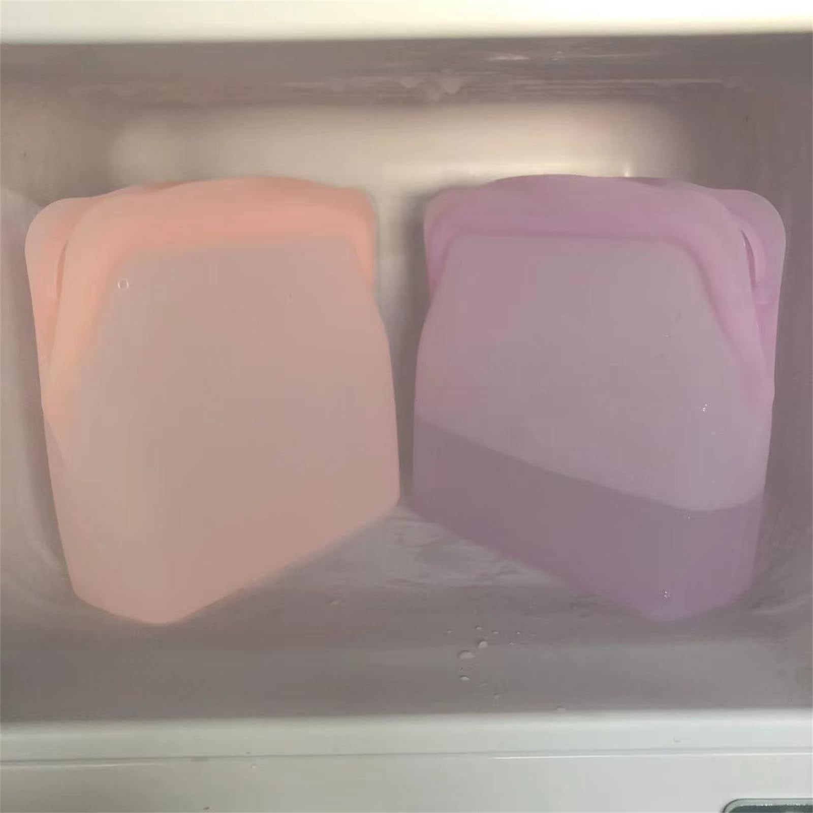 Everbag Silicone Storage, Ever Bag Food Storage, Leak-Proof Upright Freezer Bags, Odor-Proof, High-Temperature Resistant, Reusable Silicone Storage Bags (Purple, 600ml)