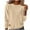 Beige, variant on Womens Corduroy Tops Crew Neck Long Sleeve Pullover Shirts Dressy Casual Blouses Fall Fashion Sweatshirts