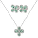 thumbnail image 1 of Set de Joyería para Mujer Plata .925 con Zirconia Cúbica, LuckyLy Juego de Collar y Aretes Florales Brillantes – Regalos para Mamá y Regalos para Mujer Navidad y Cumpleaños, Modelo Aina turquesa, 1 of 6